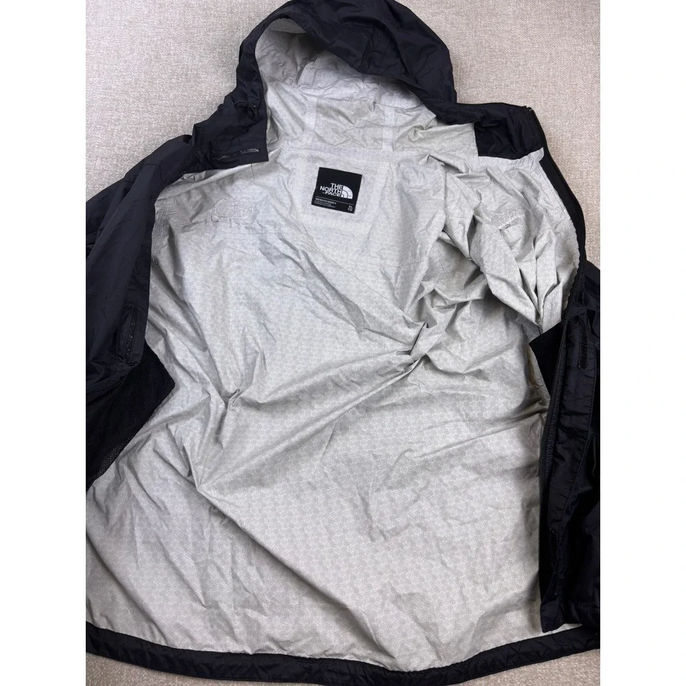 The North Face Mens DryVent Rain Jacket Black XL Hooded Shell